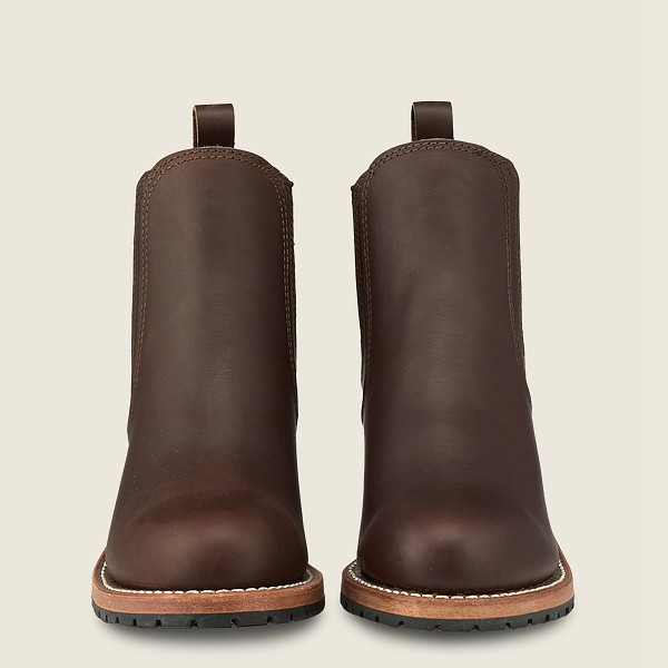 Red Wing Heritage Boots Dark Brown - Red Wing Womens Harriet - Heeled Oro-iginal Leather - EVUPB-186